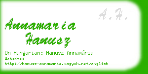 annamaria hanusz business card
